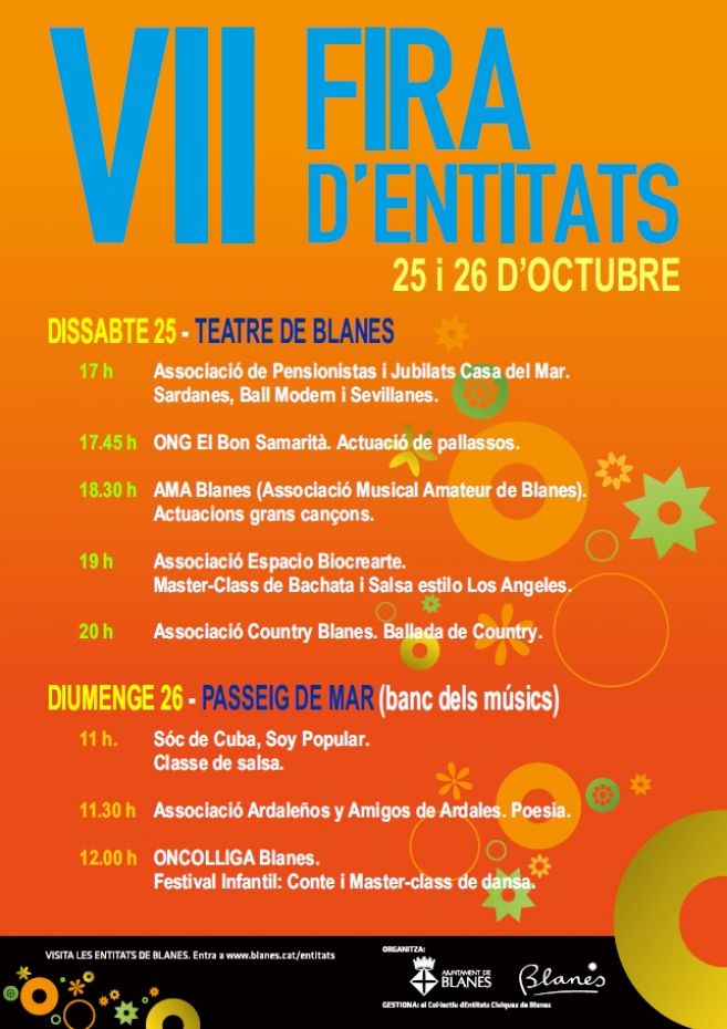 1413885606CARTELL ACTUACIONS FIRA D'ENTITATS REPLANIFICADES 2014 CAP SETMANA 25 I 26 OCTUBRE.jpg